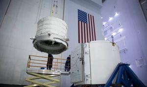 Bigelow-Aerospace-BEAM-experiment-integrated-into-CRS-8-Dragon-trunk-SpaceX-photo-posted-on-SpaceFlight-Insider